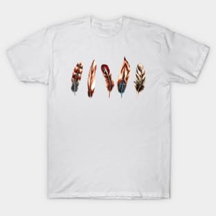 Set Feather Watercolor T-Shirt